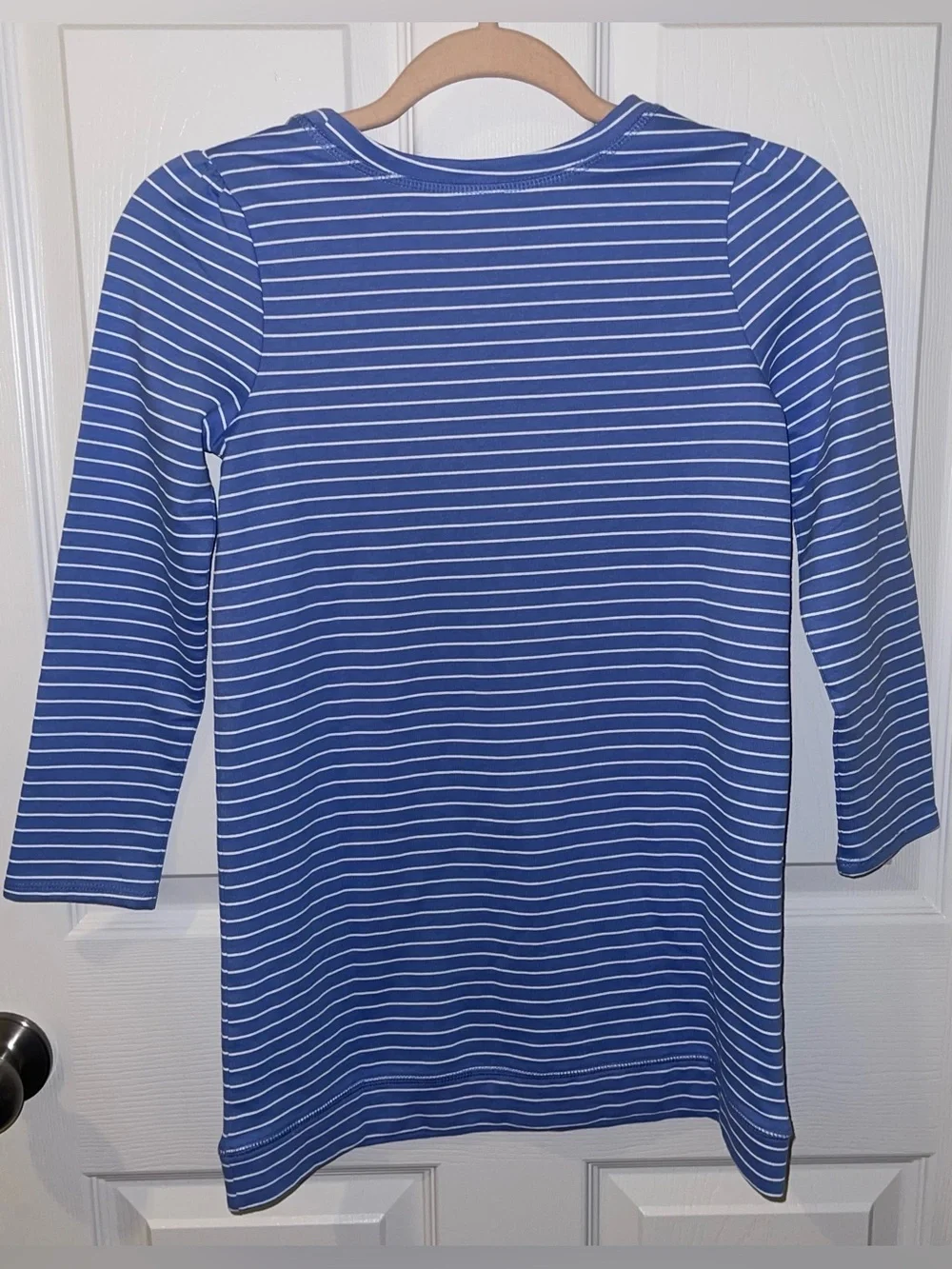 Gymboree girls 7/8 dress casual blue white striped
